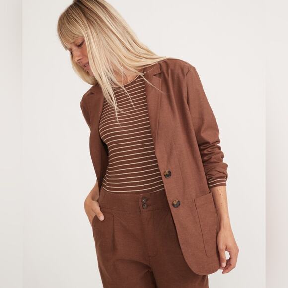 Marine Layer Flora Hemp Blazer M - Picture 1 of 8